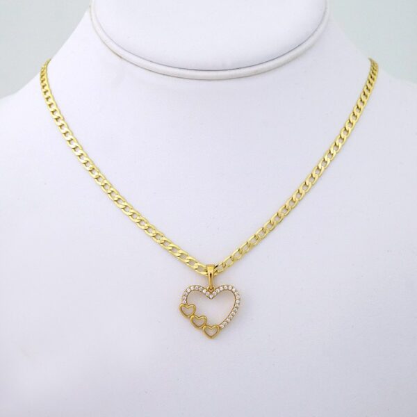 SET1459 Cadenas & Colgantes - Chain & Pendants - 14K Real Color - Zircon Stone - 3mmX45cm