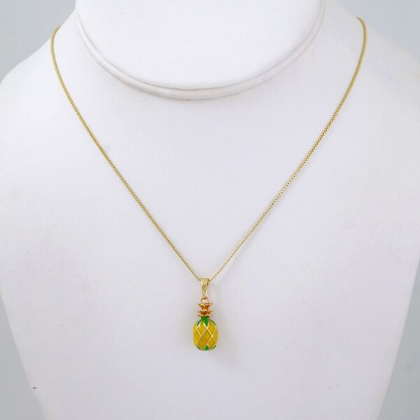 SET1468 Chain & Colgantes- Choker W - Pendants- 14K Real Color - Zircon Stone - 2mm x45cm