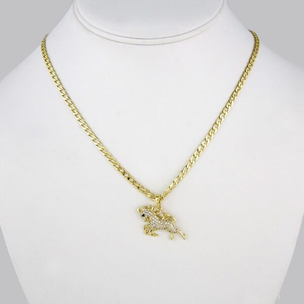 Cadenas & Colgantes/ Chain W/Pendants/  14K Real Color/  Zircon Stone/ 3mm x45 cm// SET148