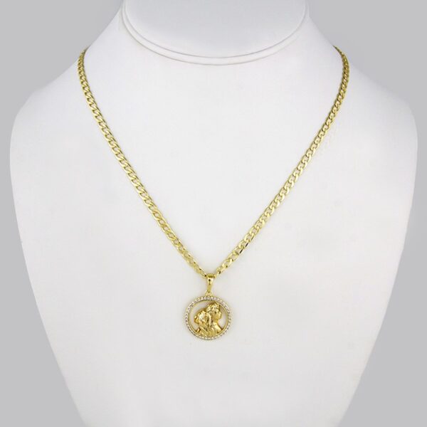 Cadenas & Colgantes/ Chain W/  Pendants/ 14K Real Color/ Zircon Stone/  3mm x45 cm x50cm x60cm// SET152