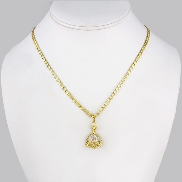 Cadenas & Colgantes/ Chain W/ Pendants/ 14K Real Color// Zircon Stone/  3mm x45cm x50cm x60cm//SET154