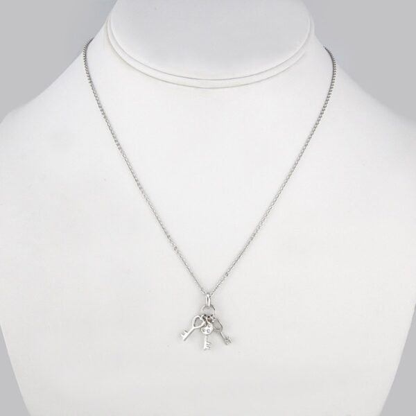 Cadenas & Colgantes/ Chain W/  Pendants/  Silver Color/  Zircon Stone// SET160
