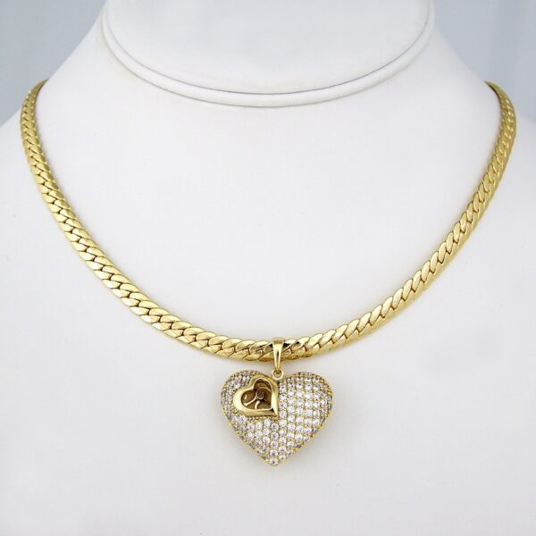 Cadenas & Colgantes/ Chain W/  Pendants/ 14K Real Color/  Zircon Stone/  5mm x42cm// SET169