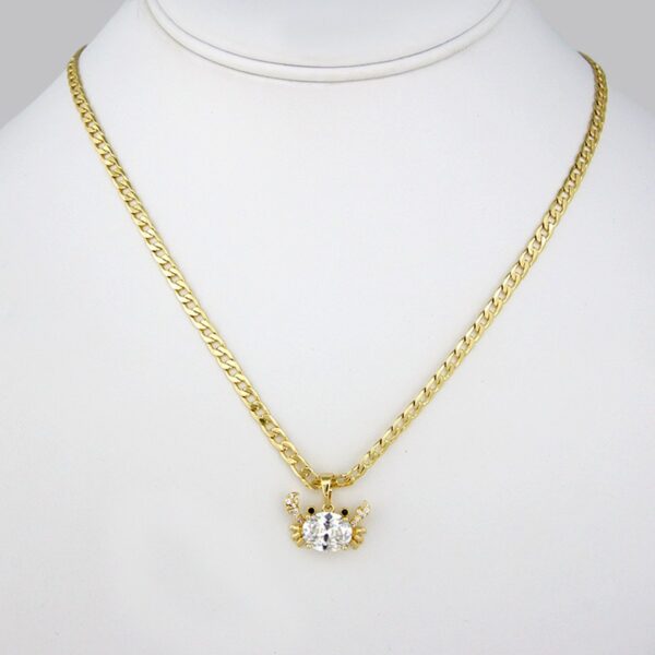 Cadenas & Colgantes/ Chain W/ Pendants/  14K Real Color/ Zircon Stone/ 3mm x 45cm// SET173
