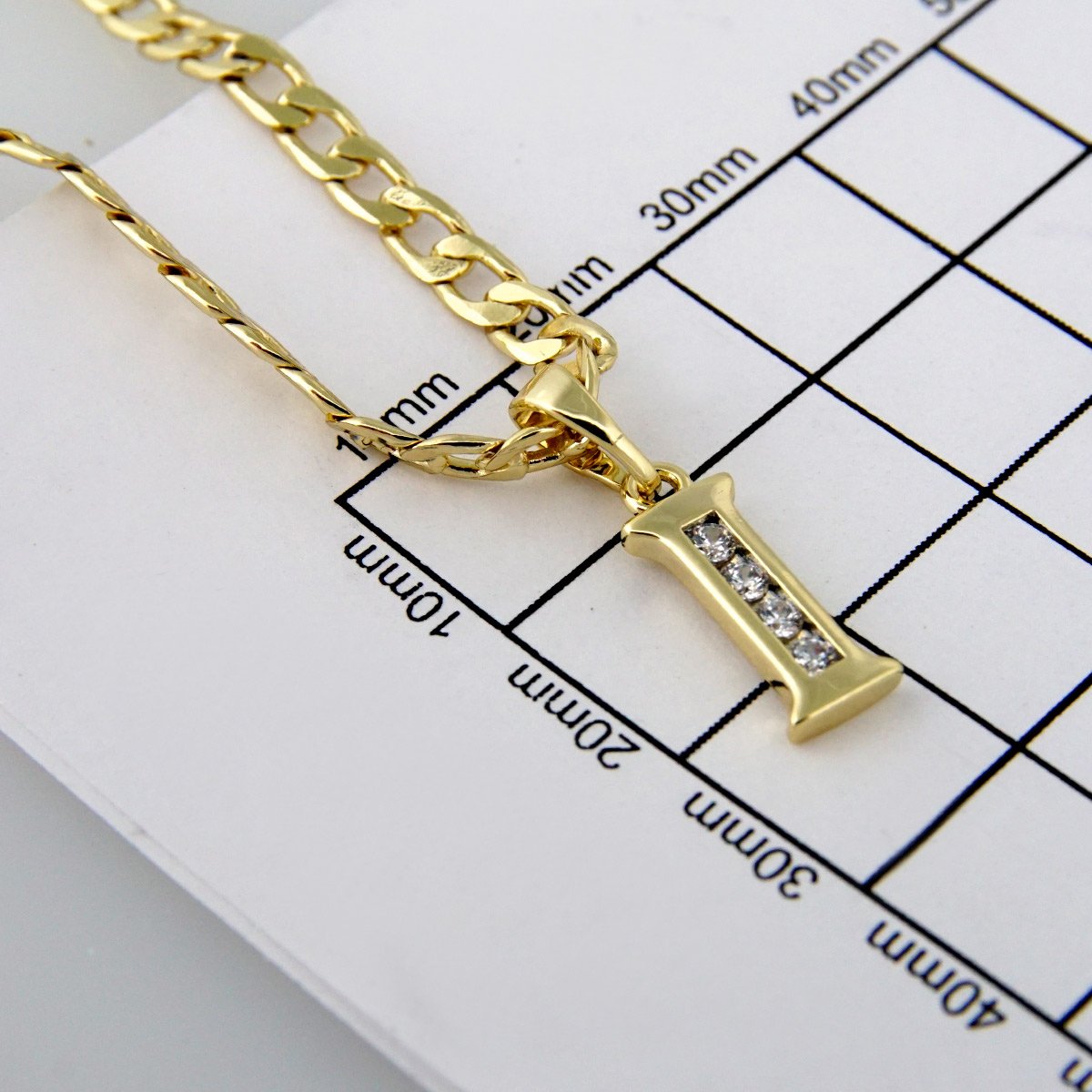 Cadenas & Colgantes/Chain W/Pendants / 14K Real Color/ Zircon Stone/ 3mm x 45cm// SET185 - Image 4