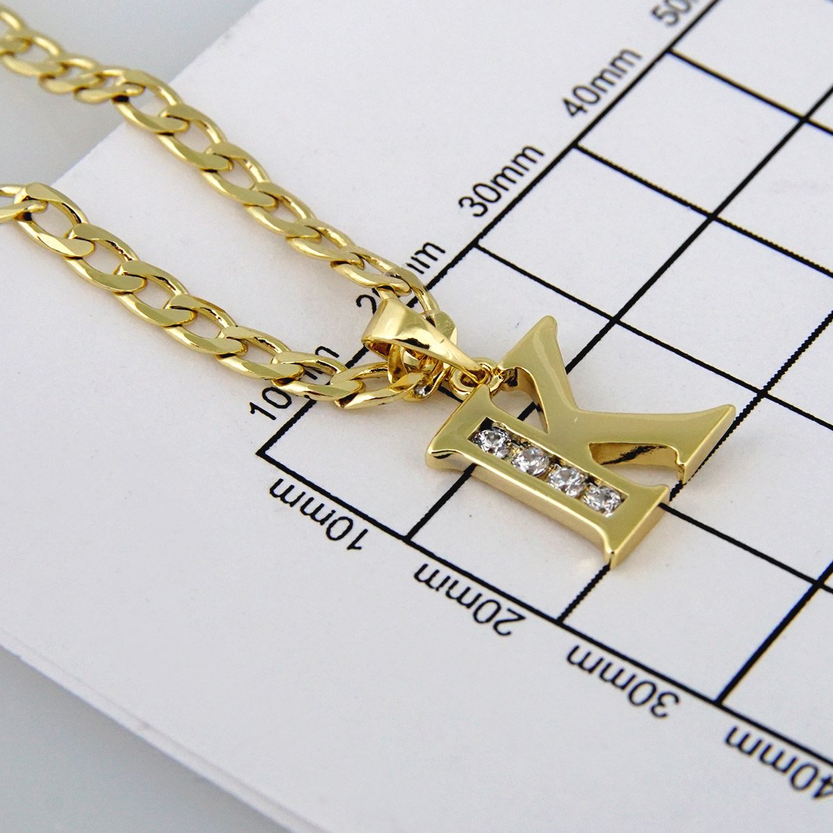 Cadenas & Colgantes/Chain W/Pendants / 14K Real Color/ Zircon Stone/ 3mm x 45cm// SET187 - Image 4