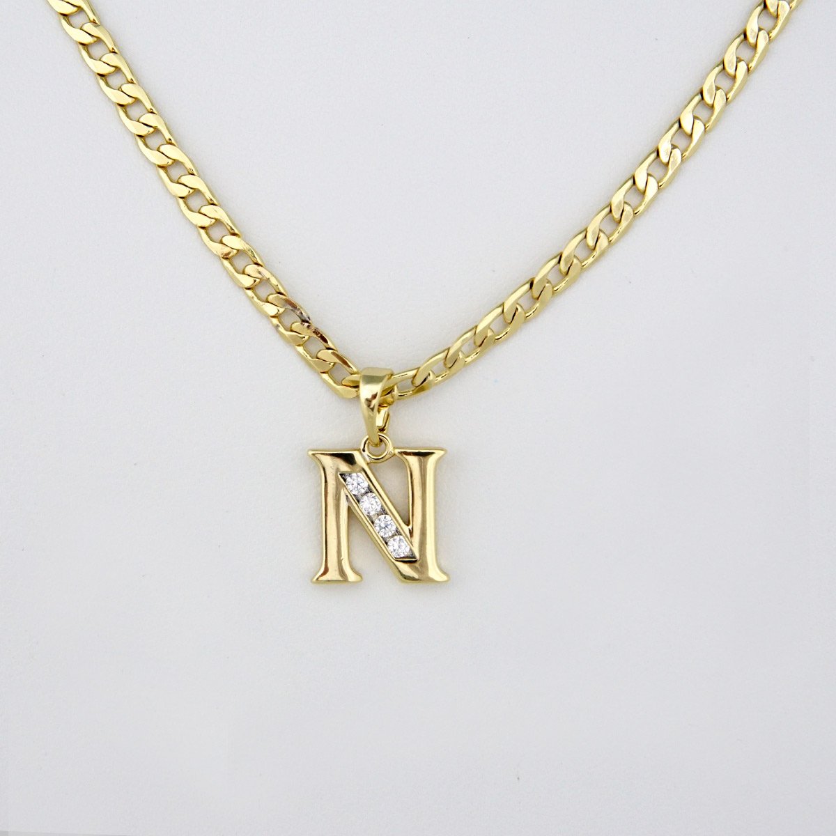 Cadenas & Colgantes/Chain W/Pendants / 14K Real Color/ Zircon Stone/ 3mm x 45cm// SET190 - Image 2