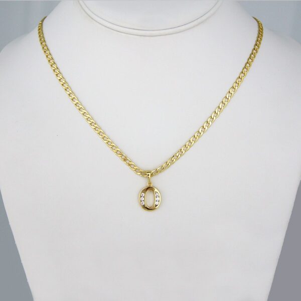 Cadenas & Colgantes/Chain W/Pendants / 14K Real Color/  Zircon Stone/  3mm x 45cm// SET191