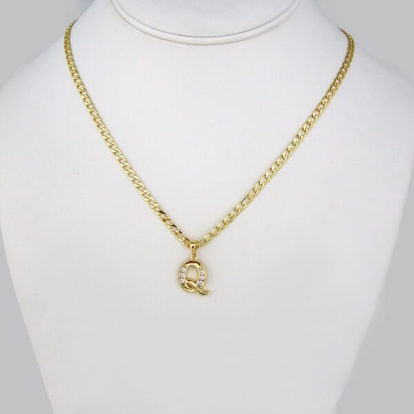 Cadenas & Colgantes/Chain W/Pendants / 14K Real Color/  Zircon Stone/  3mm x 45cm// SET193