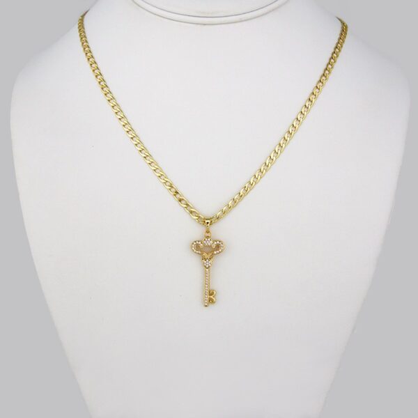 Cadenas & Colgantes/Chain W/Pendants / 14K Real Color/  Zircon Stone/  3mm x 45cm// SET195