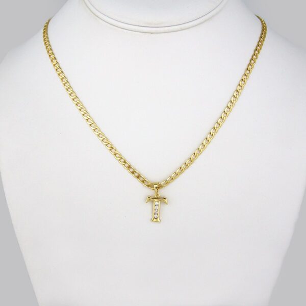 Cadenas & Colgantes/Chain W/Pendants / 14K Real Color/  Zircon Stone/  3mm x 45cm// SET197