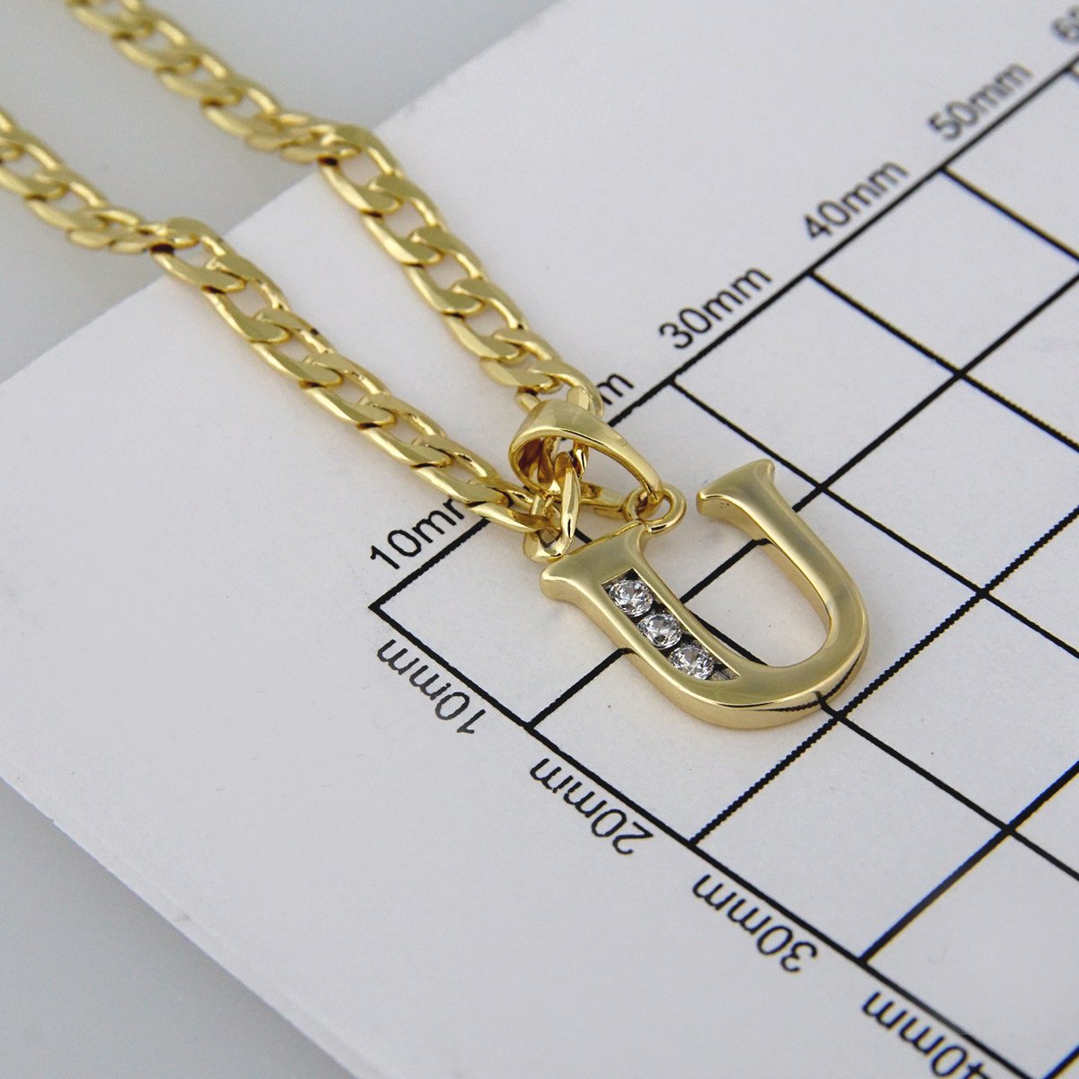 Cadenas & Colgantes/Chain W/Pendants / 14K Real Color/ Zircon Stone/ 3mm x 45cm// SET198 - Image 4