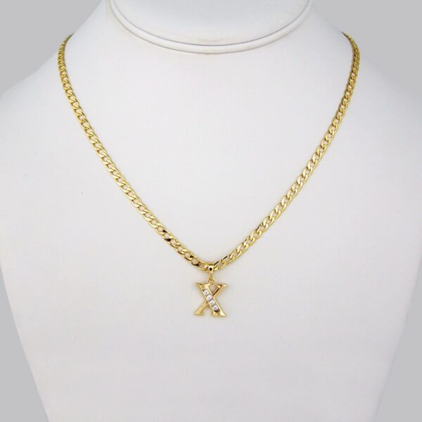 Cadenas & Colgantes/Chain W/Pendants / 14K Real Color/  Zircon Stone/  3mm x 45cm// SET201