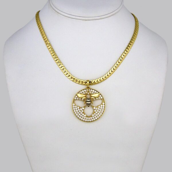 Cadenas & Colgantes/ Chain W/  Pendants/ 14K Real Color/  Zircon Stone/ 5mm x42cm-45cm// SET237