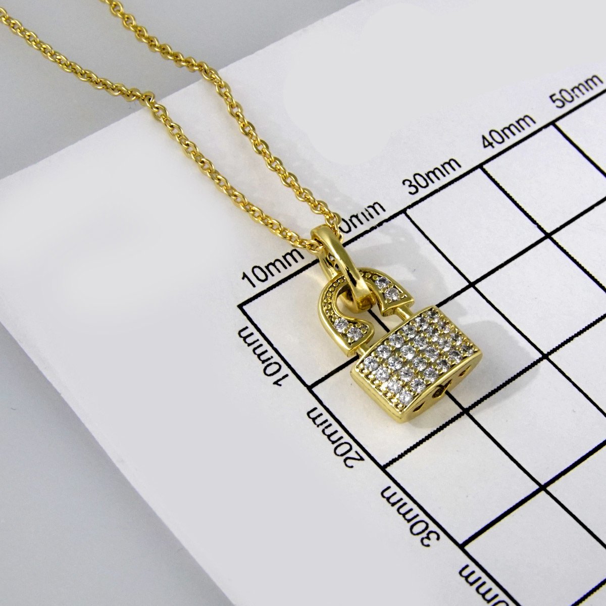 Cadenas & Colgantes/ Chain W/Pendants /14K Real Color/Zircon Stone// SET233 - Image 3