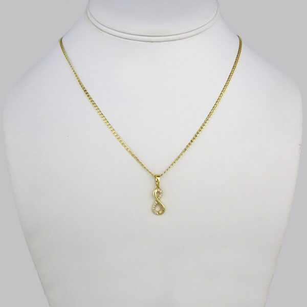 Cadenas & Colgantes/ Chain W/Pendants / 14K Real Color/ Zircon Stone/ 2mm x45cm// SET259