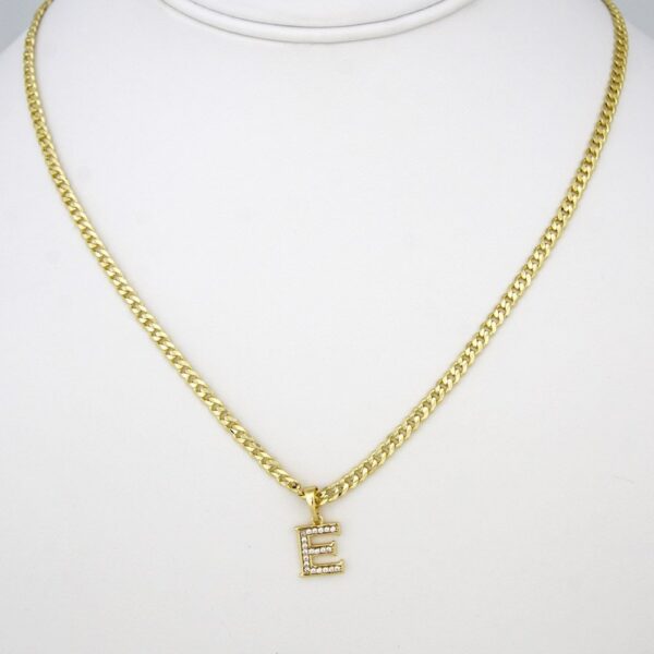 Cadenas & Colgantes/ Chain W/ Pendants   14K Real Color/  Zircon Stone/  2mm X 45cm   FREE SHIPPING OVER $50.00 DOLLAR PURCHASE///SET26