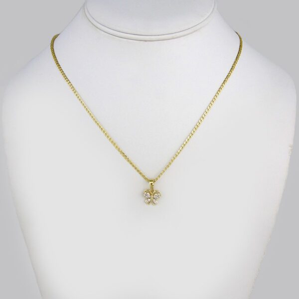 Cadenas & Colgantes/ Chain W/Pendants / 14K Real Color/ Zircon Stone/ 2mm x45cm// SET260
