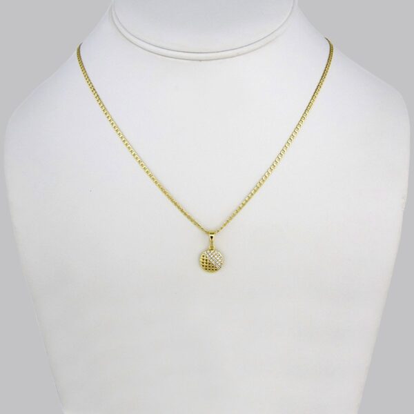 Cadenas & Colgantes/ Chain W/Pendants / 14K Real Color/ Zircon Stone/ 2mm x45cm// SET261