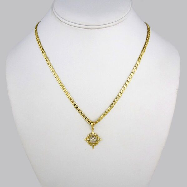 Cadenas & Colgantes/ Chain W/Pendants / 14K Real Color/ Zircon Stone/ 3mm x45cm// SET263