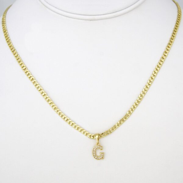 Cadenas & Colgantes/ Chain W/ Pendants  14K Real Color/ Zircon Stone/ 2mm X 45cm// SET28