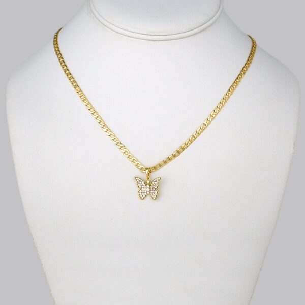 Cadenas & Colgantes/ Chain W/Pendants / 14K Real Color/ Zircon Stone/ 3mmx45// SET281