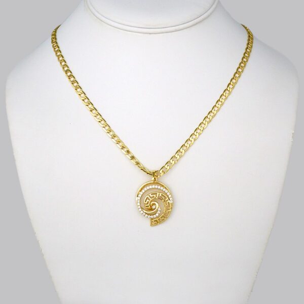 Cadenas & Colgantes/ Chain W/Pendants /14K Real Color/Zircon Stone/ 4mmx45cm// SET285