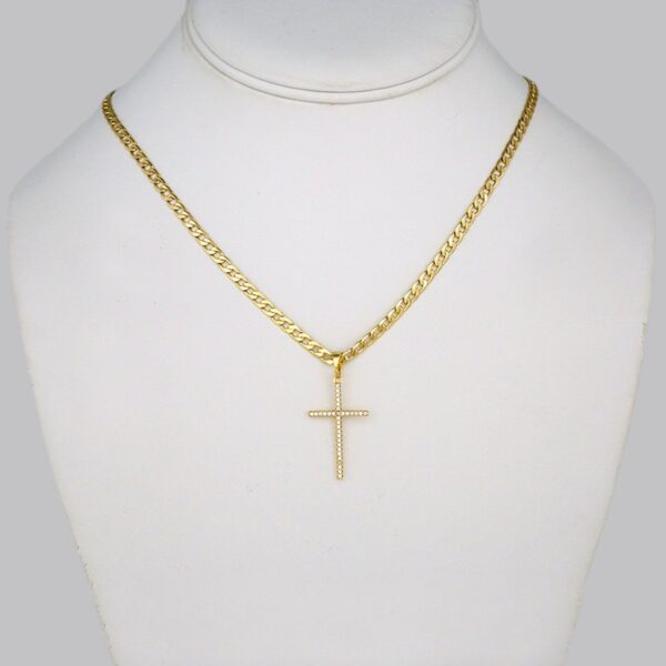 Cadenas & Colgantes/ Chain W/Pendants /14K Real Color/Zircon Stone/ 3mmx45cm// SET295