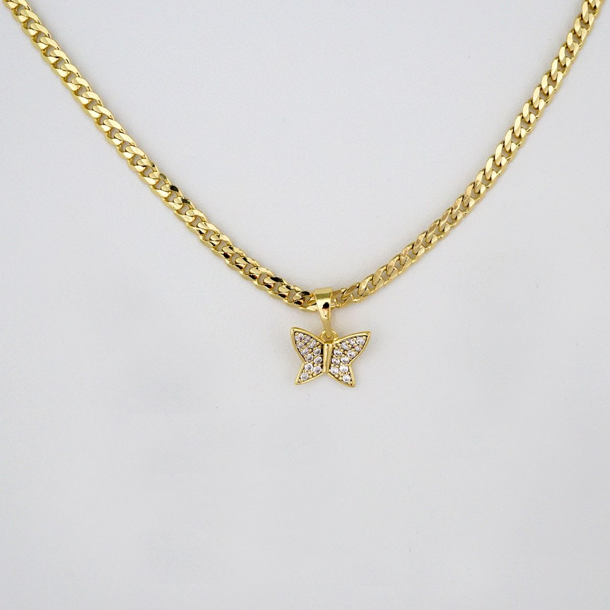 Cadenas & Colgantes/ Chain W/Pendants / 14K Real Color/ Zircon Stone/ 3mm x 45cm// SET301 - Image 2