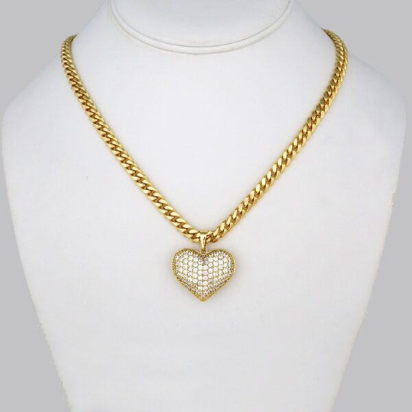 Cadenas & Colgantes/ Chain W/Pendants / 14K Real Color/ Zircon Stone/  6mm x 45cm// SET304