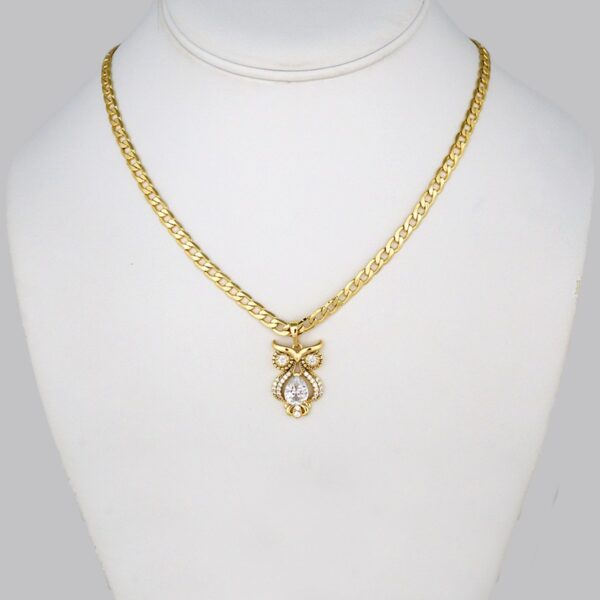 Cadenas & Colgantes/ Chain W/Pendants /14K Real Color/Zircon Stone/ 4mm x 45cm// SET307