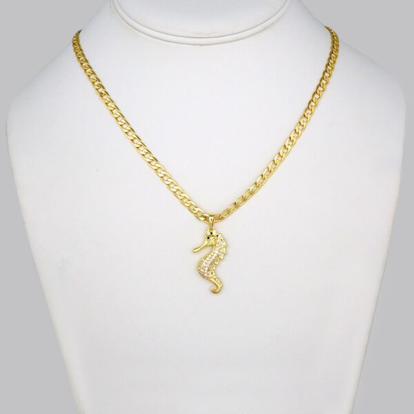 Cadenas & Colgantes/ Chain W/Pendants / 14K Real Color/ Zircon Stone/ 4mmx45cm// SET310