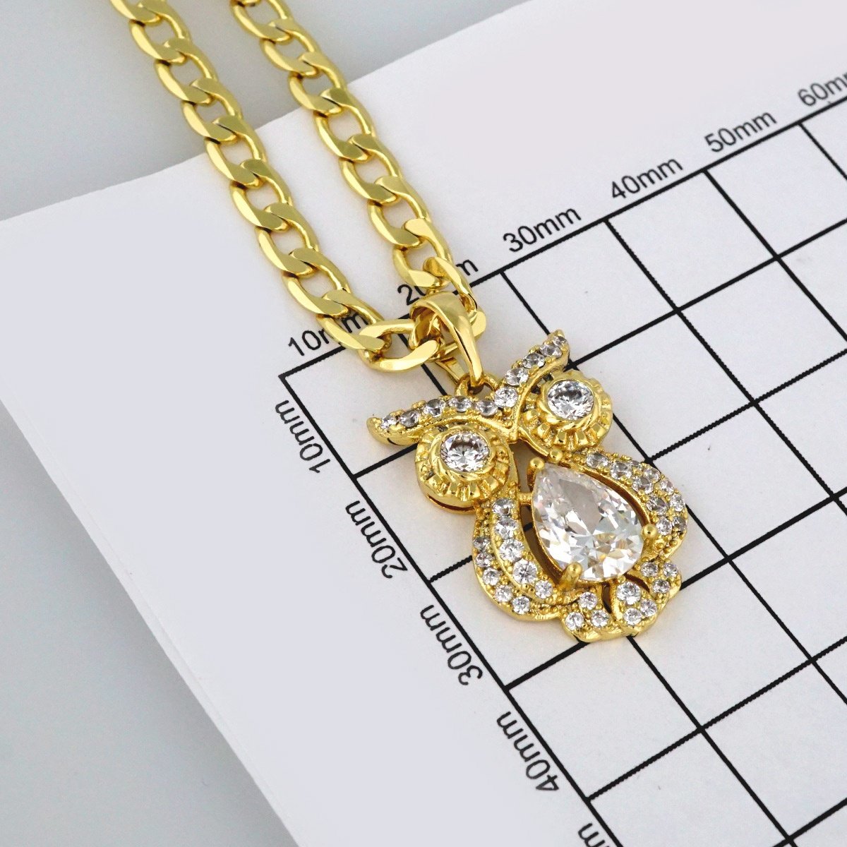 Cadenas & Colgantes/ Chain W/Pendants / 14K Real Color/ Zircon Stone/ 4mmx45cm// SET311 - Image 3