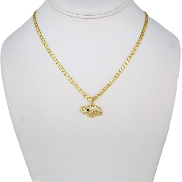 Cadenas & Colgantes/ Chain W/Pendants /  14K Real Color/  Zircon Stone/ 3mmx45cm// SET316