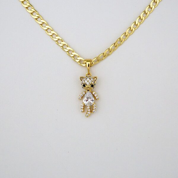 Cadenas & Colgantes/ Chain W/Pendants / 14K Real Color/ Zircon Stone/ 3mmx45cm// SET320