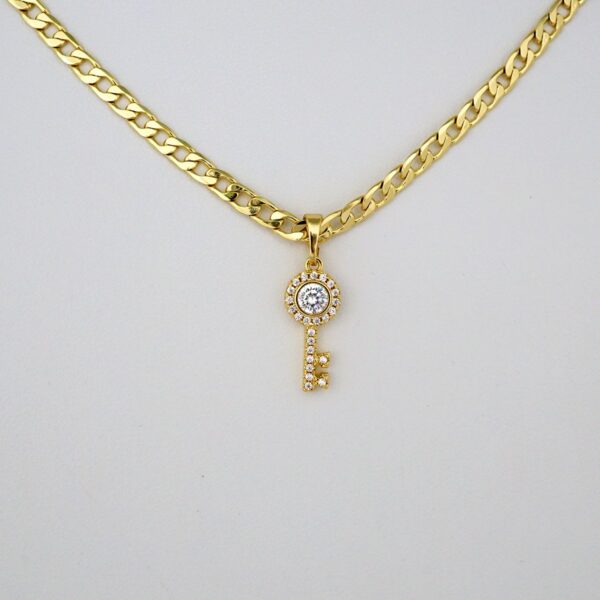 Cadenas & Colgantes/ Chain W/Pendants /  14K Real Color/  Zircon Stone/ 3mmx45cm// SET321
