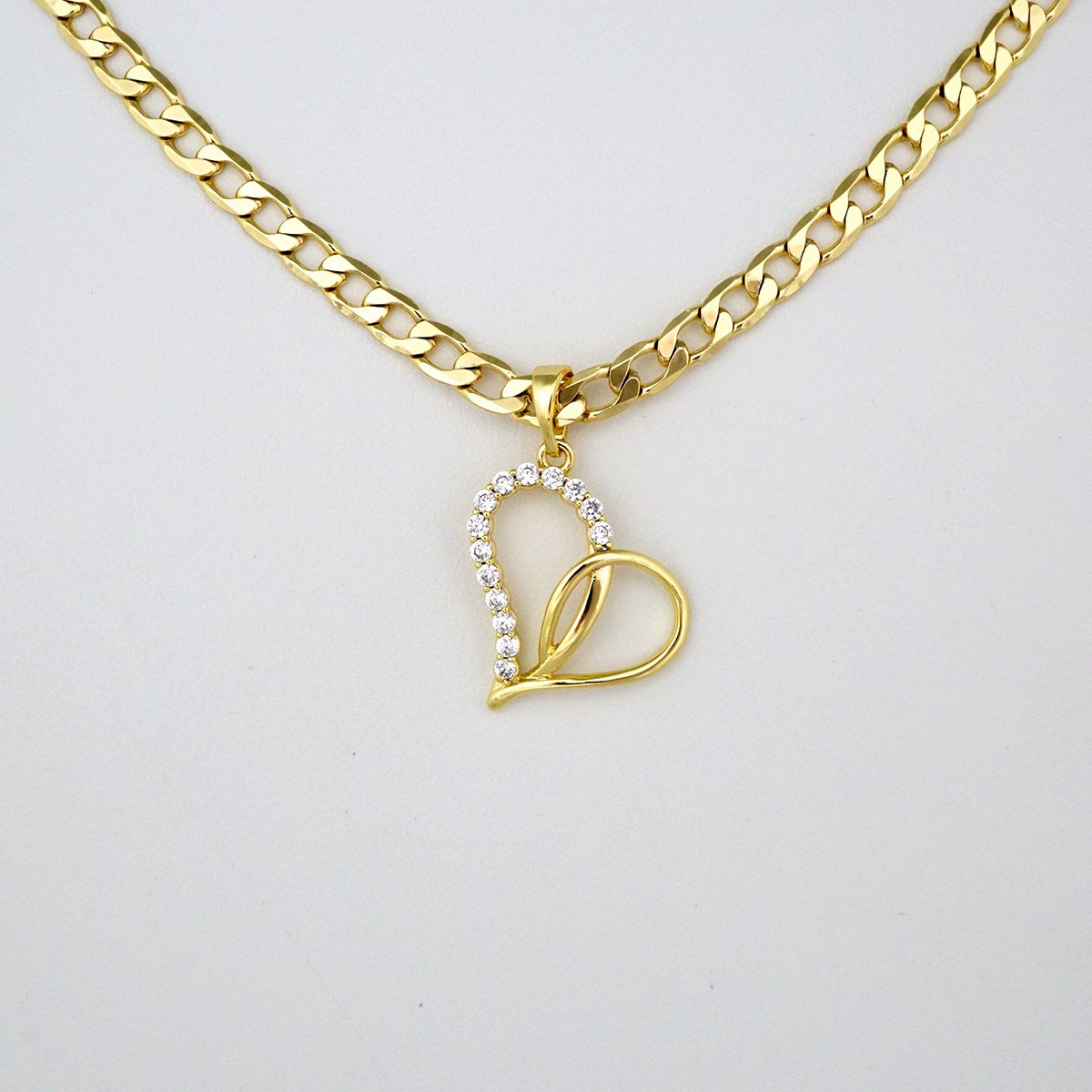 Cadenas & Colgantes/ Chain W/Pendants / 14K Real Color/ Zircon Stone/ 4mmx45cm// SET322 - Image 2