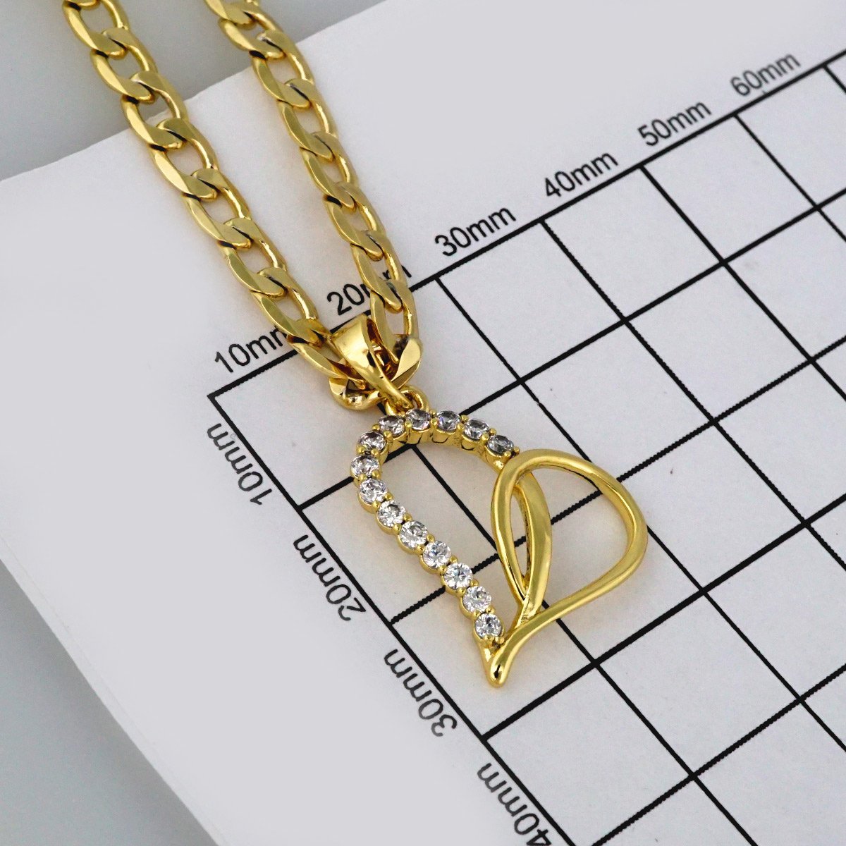 Cadenas & Colgantes/ Chain W/Pendants / 14K Real Color/ Zircon Stone/ 4mmx45cm// SET322 - Image 3