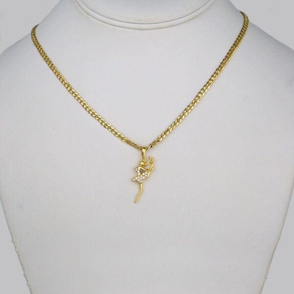 Cadenas & Colgantes/ Chain W/Pendants /  14K Real Color/  Zircon Stone/  3mmx45cm// SET326