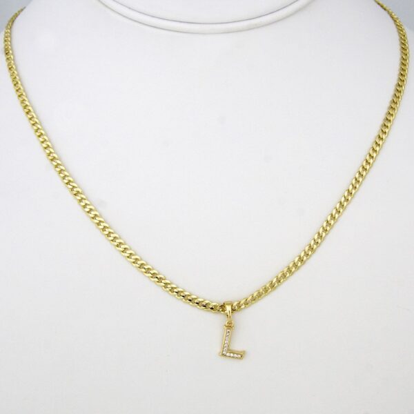 Cadenas & Colgantes/ Chain W/ Pendants  14K Real Color/ Zircon Stone/ 2mm X 45cm// SET33