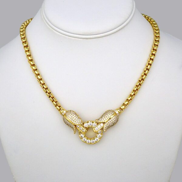 Cadenas & Colgantes/ Chain W/Pendants /  14K Real Color/  Zircon Stone/  5mm x 42cm// SET332