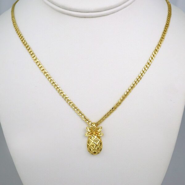 Cadenas & Colgantes/ Chain W/Pendants /14K Real Color/Zircon Stone/ 3mmx45cm// SET533