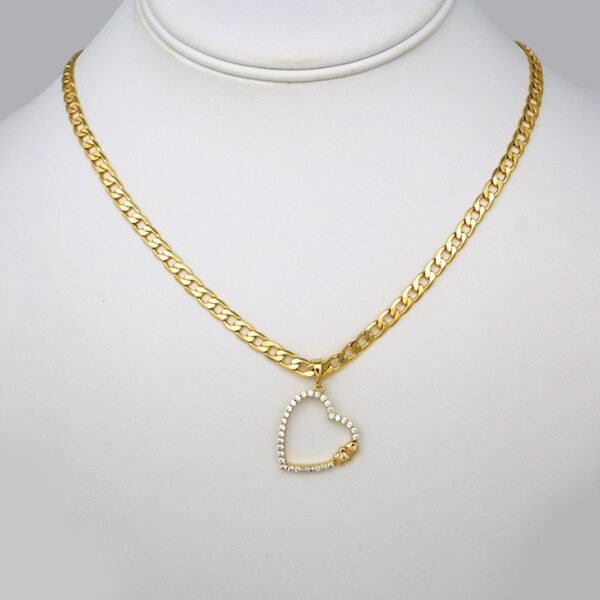 Cadenas & Colgantes/ Chain W/Pendants /  14K Real Color/  Zircon Stone/  4mm x45cm//SET337