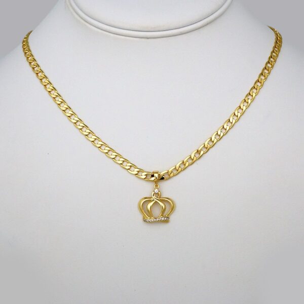 Cadenas & Colgantes/ Chain W/Pendants /  14K Real Color/  Zircon Stone/  4mm x45cm// SET338