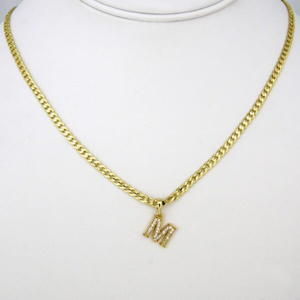 Cadenas & Colgantes/ Chain W/ Pendants  14K Real Color/ Zircon Stone/ 2mm X 45cm//SET34