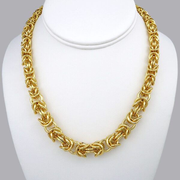 Cadenas / Chain W /  14K Real Color/  Plain/  Gargantilla 42cm// SET345