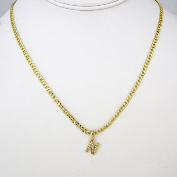 Cadenas & Colgantes/ Chain W/ Pendants  14K Real Color/ Zircon Stone/ 2mm X 45cm//SET35