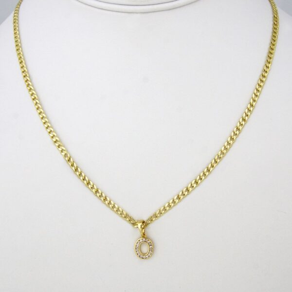 Cadenas & Colgantes/ Chain W/Pendants / 14K Real Color/ Zircon Stone/ 2mm X 45cm// SET36
