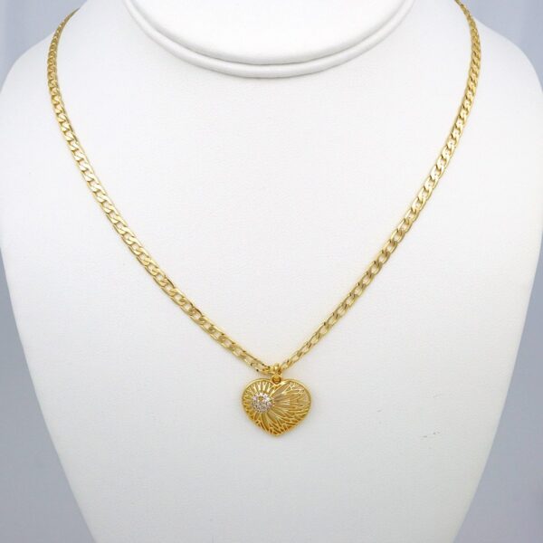 Cadenas & Colgantes/ Chain W/Pendants /  14K Real Color/  Zircon Stone/ 3mm x 45cm// SET396