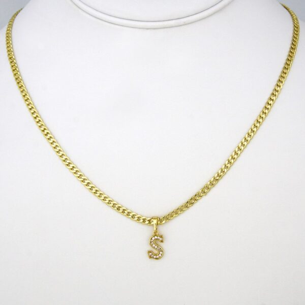 Cadenas & Colgantes/ Chain W/Pendants / 14K Real Color/ Zircon Stone/ 2mm X 45cm// SET40